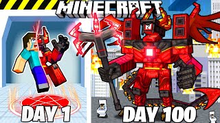 I Survived 100 Days as a DEMON TITAN in Minecraft [upl. by Nivla230]