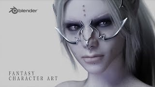 Fantasy art timelapse in Blender  Daz3D  휴식을 취하다 ASMR relaxing rain [upl. by Noak]