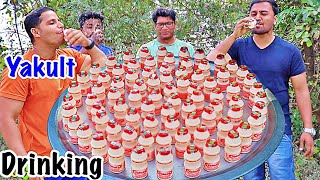 80 HEALTHY DRINK CHALLENGE  YAKULT DRINKING [upl. by Ydda]