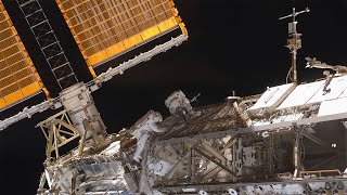 Spacewalk to Install New International Space Station Solar Arrays [upl. by Edholm]