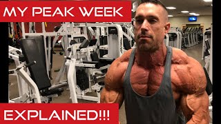 My PEAK WEEK Explained What I eat cutting water sodium carb deplete carb load dry out [upl. by Schaper]