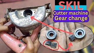 Skil 9816 cutter machine gear change  how to repair skil cutter machine gear change [upl. by Kylen]