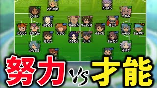 【接戦】努力キャラと天才キャラでそれぞれチーム作って試合したらどっちが勝つ！？【イナズマイレブンストライカーズ2013イナスト2013】 [upl. by Zebapda548]