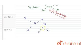 Tetracyanoethylene has a formal CC double bond length of X in the free ligand but in the comple [upl. by Aneele]