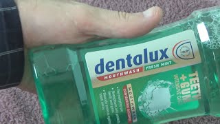 Dentalux Teeth  Gum Intensive Care Mouthwash Fresh Mint 500 ml Unboxing and Test [upl. by Argyres752]