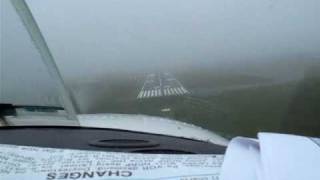 Beechcraft Baron  ILS to minimums [upl. by Eirrej]