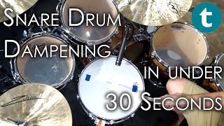 Snare Drum Dampening Sounds  In 30 Seconds Or Less  Thomann [upl. by Benis]