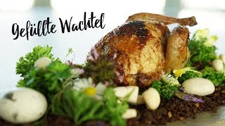 Gefüllte Wachtel selbst zubereiten Gourmondo Food Studio [upl. by Dnarud159]