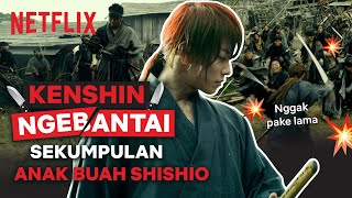 Kenshin Sendirian Ngabisin Gerombolan Anak Buah Shishio  Rurouni Kenshin Kyoto Inferno  Clip [upl. by Kirimia]