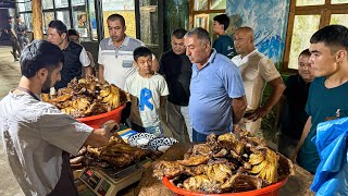 Hundreds Queue for a Taste of 300 KG Lamb Cooked in Uzbekistan Giant Tandoors [upl. by Cleveland]