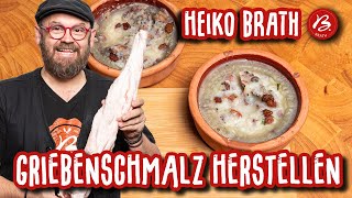 Griebenschmalz Herstellen 🔴🐖 Schweineschmalz mit Flomen [upl. by Aroda747]