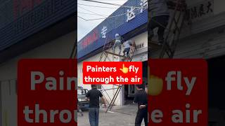 Painters fly through the air 😱😱 [upl. by Wollis]