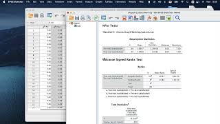 How to run a WilcoxonSigned Rank test  SPSS [upl. by Nibot783]