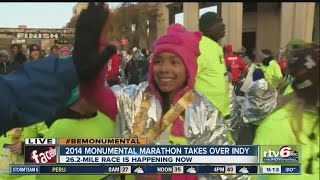 2014 Monumental Marathon takes over Indy [upl. by Aihcrop887]