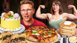 8000 Calorie Cheat Meal With Bodybuilder LeanBeefPatty [upl. by Obeded35]