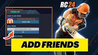 How to Add Friends and Invite Friends to Play in Real Cricket 24 [upl. by Lethia575]