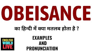 OBEISANCE MEANING IN HINDI  OBEISANCE का हिन्दी में क्या मतलब होता है  OBEISANCE IN HINDI [upl. by Larrie]