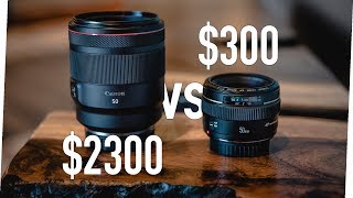 300 vs 2300 Canon 50mm lens IS THE 12 WORTH IT [upl. by Siryt]