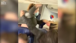 Graphic Sacramento Woman Accused Of Punching Flight Attendant Charged In Federal Court [upl. by Enneiluj]