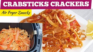 Air fryer Crispy Fried Crab Sticks Recipe  How to make Air fried Crab Stick Chips Crackers Snacks [upl. by Thoer195]