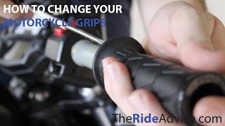 How to Change your Motorcycle Grips  Remove Motorcycle Grips  Install New Motorcycle Grips [upl. by Akehsar]