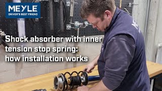 Shock absorber with internal tension stop spring this is how installation works [upl. by Fredella]