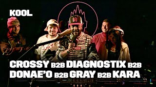 Crossy b2b Diagnostix b2b Donaeo b2b Kara b2b Gray  Kool FM [upl. by Yellac]