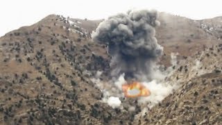 Mortar and JDAM Strike on Taliban Position [upl. by Asante]