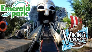 Viking Voyage Insane Turntable Log Flume POV  Emerald Park Ireland [upl. by Yengac]