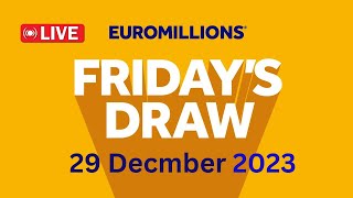 The National Lottery EuroMillions draw live results Friday 26 Dec 2023  euromillions live tonight [upl. by Anirehs669]