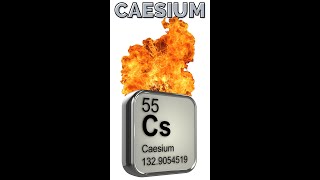 💥💥💥CAESIUM THE MOST ACTIVE METAL ON EARTH very exothermic [upl. by Yddet]