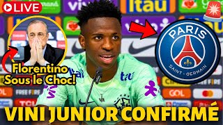 💥BOMBE VINI JR CONFIRME CETTE NOUVELLE BRUTALE VOYEZ CE QUE IL A DIT NOUVELLES DU REAL MADRID [upl. by Schreibe]