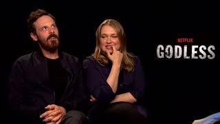 Scoot McNairy amp Merritt Wever First Reactions On Netflixs GODLESS [upl. by Azile957]