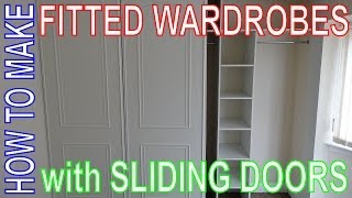 How to make Fitted Wardrobes Easy DIY Install Custom Build Sliding Door Wardrobe [upl. by Kcid703]