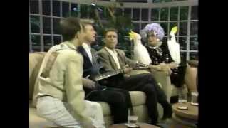 Crowded House and Dame Edna  on The Joan Rivers Show  2nd Appearance 1987 [upl. by Minsat]