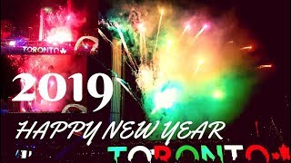 Toronto Happy New Year Fireworks 2019 Nathan Phillips Square [upl. by Tiernan]