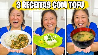 3 RECEITAS COM TOFU FÁCEIS E DELICIOSAS  Tia do joinha [upl. by Nailimixam]