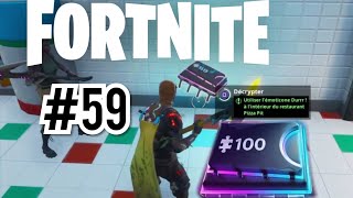 FORTNITE  Décryptage PUCE 59 Utiliser lémoticone Durrr  à lintérieur du restaurant Pizza Pit [upl. by Secunda]