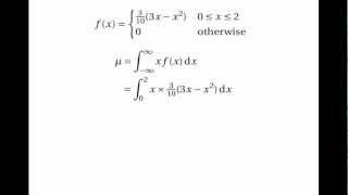 Continuous Random Variables Mean amp Variance [upl. by Ahcsropal714]