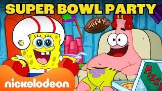 SpongeBobs Super Bowl Party  Super Bowl LVIII in Bikini Bottom  Nickelodeon [upl. by Aredna227]