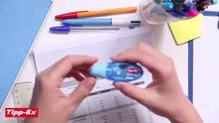 Using correction tape TippEx Micro Tape Twist  2014 video [upl. by Lorelei16]