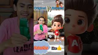 PakMinta eS Krem🍦Original vs Animasi comedy shorts [upl. by Eillah343]