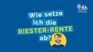 RiesterRente – wie setze ich das von der Steuer ab  VLH erklärt [upl. by Yotal]