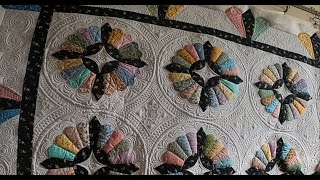 Dresden Plate Quilt Applique Quilt Friendship Ring Aster Grandmothers Sunburst Sunflower quilt [upl. by Yvette784]