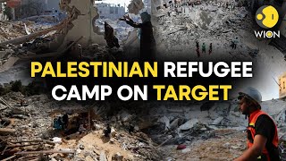 IsraelPalestine War Palestine refugee camp hit amidst Israeli airstrikes on Gaza  WION Originals [upl. by Eyar]