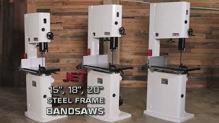 JET 15quot18quot and 20quot Steel Frame Bandsaws Overview by JET Tools [upl. by Nelda]