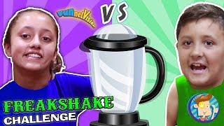 BROTHER vs SISTER FREAKSHAKE CHALLENGE Grocery Store Shopping Battle Best Tasting FUNnel Visi [upl. by Johnnie]