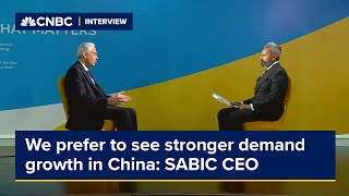 We prefer to see stronger demand growth in China SABIC CEO [upl. by Retsae]