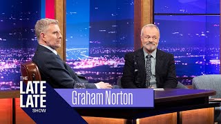 Graham Norton His new show Eurovision amp turning 60  The Late Late Show [upl. by Ardnat653]