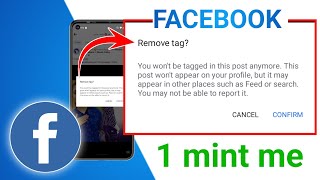 How to remove tag on Facebook  Delete photo Youre Tagged in on Facebook [upl. by Ashlin]